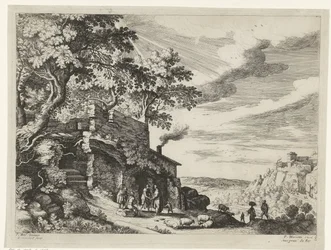 Pastore presso una rovina (Paesaggi italiani)