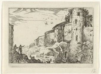 Paesaggio con rovina romana