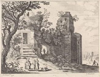 Rovina con un gruppo di donne e bambini