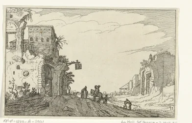 Strada tra rovine (serie: Rovine romane e paesaggi costieri)