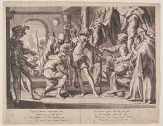 Il conte Guglielmo che permette la decapitazione, tavola 7 da Troni di giustizia (Thronus Iustitiae)