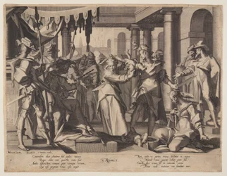 Giudizio di Salomone, tavola 2 da Troni di giustizia (Thronus Iustitiae)