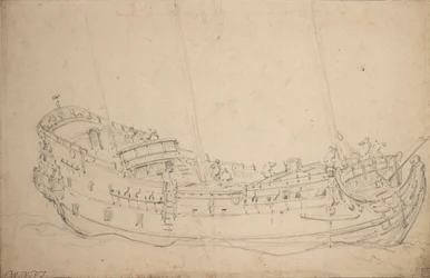 Ritratto di una nave inglese di quinta classe, c.1675