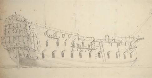 Ritratto di una nave inglese di quarta classe, c.1685