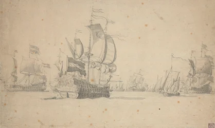 Uno squadrone olandese che forma la linea di battaglia, maggio 1672?, c.1672