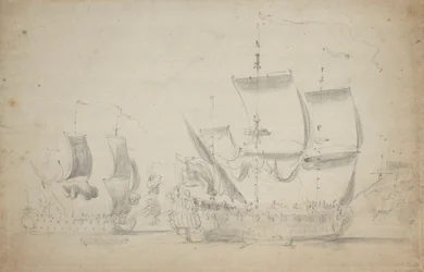 Un due ponti inglese a vela facile, c.1675