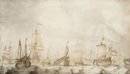 Pescherecci olandesi di aringhe nel Mare del Nord