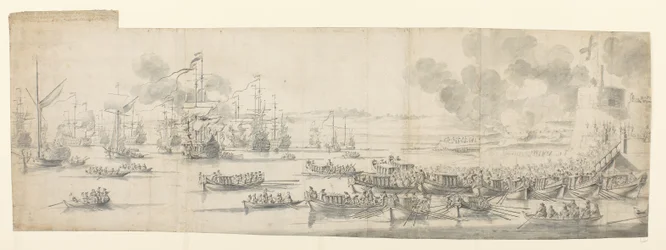 Maria di Modena che si imbarca a Gravesend