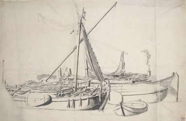 Studio di un damlooper e di uno smalschip affiancati, c.1665
