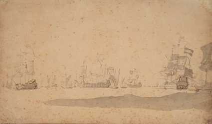 La flotta olandese in sosta, probabilmente nel maggio 1672, c.1672