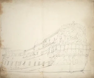 Ritratto di una nave inglese di quarta classe, c.1675