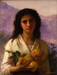 Ragazza con limoni