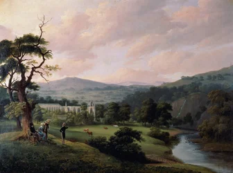 Abbazia di Bolton dal fiume Wharfe