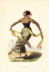 Ronggeng o rongging, ballerina di Giava, Indonesia