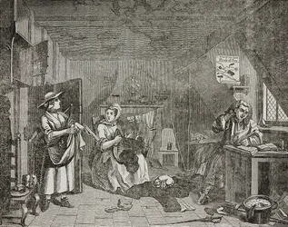 Poeta afflitto, dopo un dipinto di William Hogarth