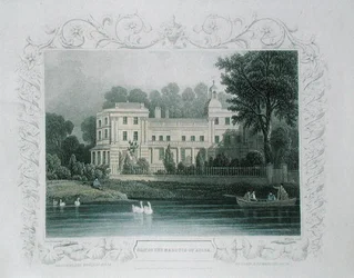 La sede del Marchese di Ailsa sul Tamigi a Twickenham, inciso da W. Taylor, c.1840