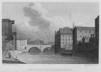 Nuovo ponte Bailey, Manchester (incisione)