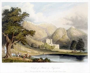 La fortezza di Bowrie nel Rajpootana, disegnata dal Capitano Charles Auber del Dipartimento del Quartiermastro Generale a Ceylon, dal Volume I di 