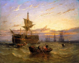 Nave mercantile della British East India sul Tamigi (Inghilterra)