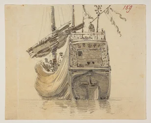 159 Una barca, da un Album di 372 disegni di paesaggi, coste, costumi e vita quotidiana realizzati durante l