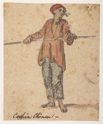 Cochin Chinese, da un Album di 372 disegni di paesaggi, coste, costumi e vita quotidiana realizzati durante l