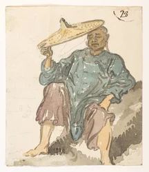 Figura dormiente, probabilmente da Turon Bay, da un Album di 372 disegni di paesaggi, coste, costumi e vita quotidiana realizzati durante l