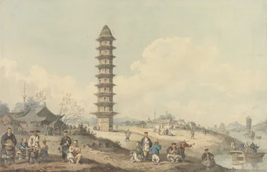 Città di Lin Tsin, Shantung, con una Veduta del Gran Canale