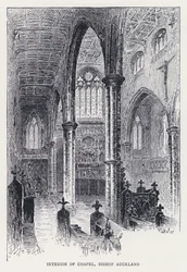 Interno della Cappella, Bishop Auckland (incisione)