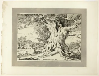 Riposo, Uomini e Cani Sotto un Grande Albero, dal primo numero di Specimens of Polyautography
