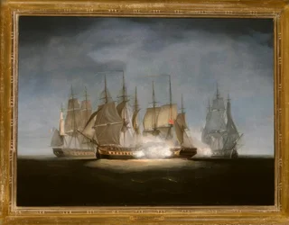 HMS Sibylle spara sulla Forte, 1799