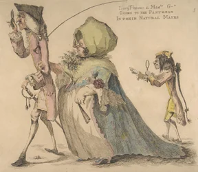 Long Thomas e Mad-le G-d vanno al Pantheon con le loro maschere naturali, 1 maggio 1773