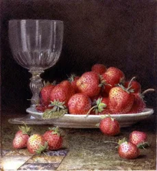 Fragole e un bicchiere