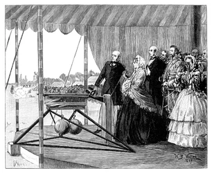 La Regina Vittoria spara il primo colpo a Wimbledon, luglio 1860, 1887