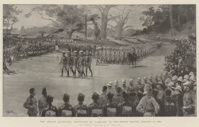 La spedizione Ashanti, occupazione di Coomassie da parte delle truppe britanniche, 17 gennaio 1896