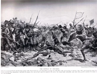La battaglia di Abu Klea, 17 gennaio 1885, illustrazione da 