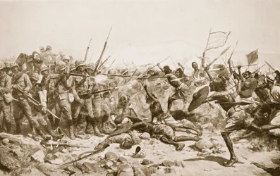 La battaglia di Abu Klea, 17 gennaio 1885, illustrazione da 