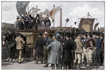 La dimostrazione cartista a Kennington Common, 1848, 1900