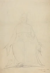 Spirale ascendente di figure [recto], probabilmente 1820 circa (grafite)