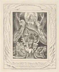 Libro di Giobbe, tavola 16, La caduta di Satana