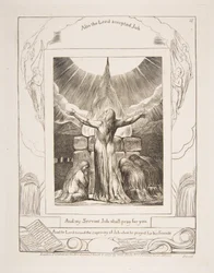 Il sacrificio di Giobbe, dalle Illustrazioni del Libro di Giobbe, 1825-26