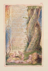 La bambina trovata (cont.): tavola 36 da Songs of Innocence and of Experience (copia AA) c.1815-26