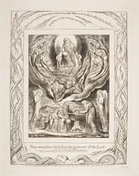 Satana che esce dalla presenza del Signore, dalle Illustrazioni del Libro di Giobbe, 1825-26