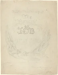 Schizzo per la Pagina del Titolo delle Illustrazioni Incise al Libro di Giobbe