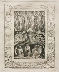 Il Libro di Giobbe: Pl. 14, Quando le stelle del mattino cantavano insieme, e tutti i figli...