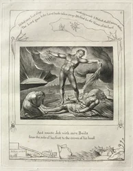 Il Libro di Giobbe: Tav. 6, E colpì Giobbe con piaghe dolorose / dalla pianta del piede alla sommità della testa