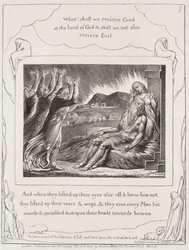 Il Libro di Giobbe: Tav. 7, E quando alzarono gli occhi