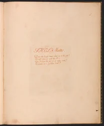 Il Libro di Thel, Tavola 1, Il Motto di Thel...
