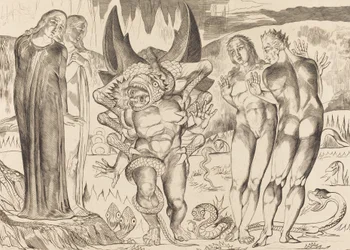 Il cerchio dei ladri, Agnolo Brunelleschi attaccato da un serpente a sei zampe