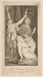 La morte di Lucrezia, da Allens New and Impartial Roman History