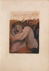 Il Primo Libro di Urizen, Tavola 10, 12- Los ululava in uno stupore cupo.... (Bentley 7)